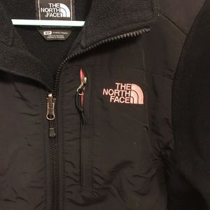 Black & pink north face jacket